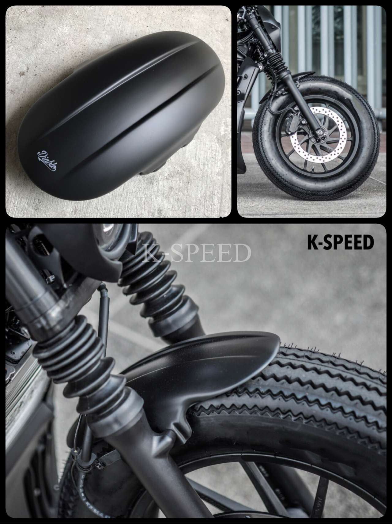 K-SPEED-RB0016 フロントフェンダー for Rebel250~500